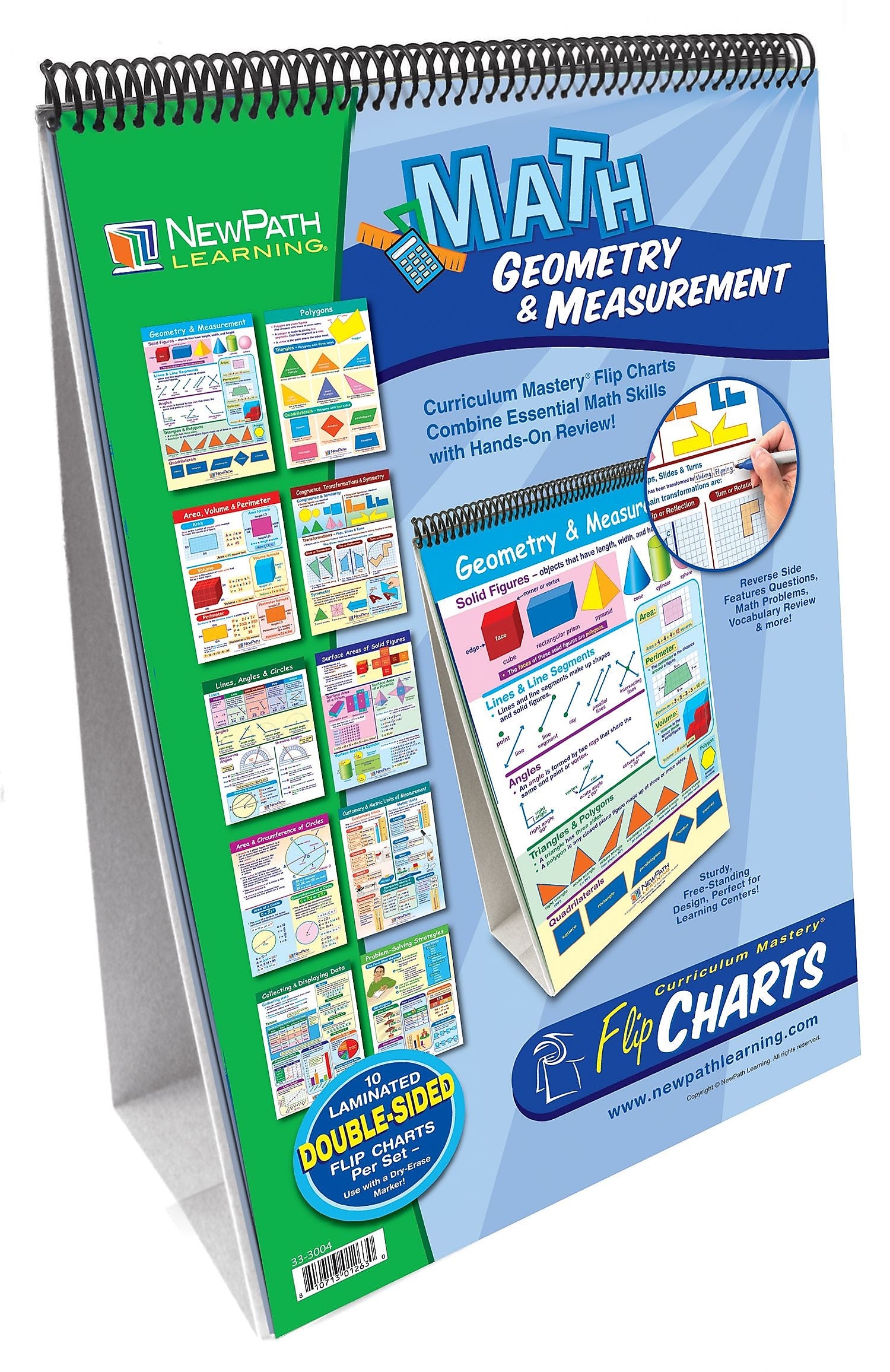 NewPath Learning Geometry and Measurement Curriculum Mastery Flip Chart Set