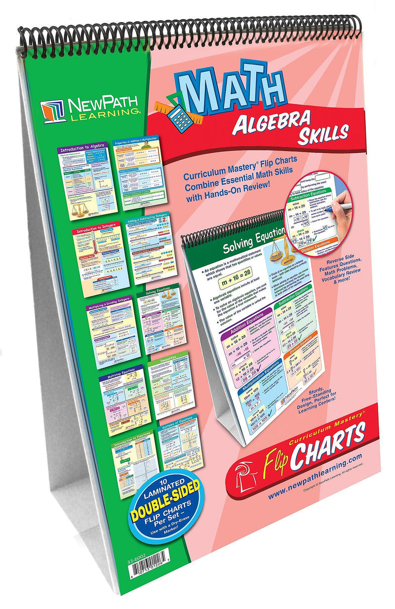 NewPath Learning Algebra Skills Curriculum Mastery Flip Chart Set