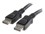 StarTech 30' DisplayPort® Audio Video Cable With Latches M/M, Black