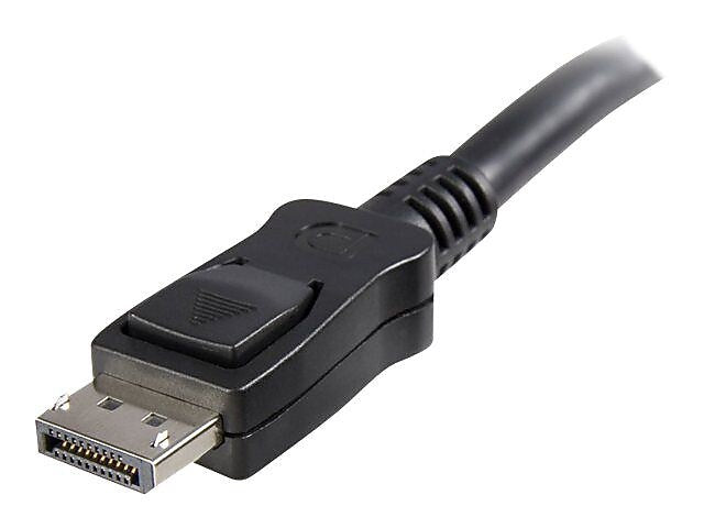 StarTech 30' DisplayPort® Audio Video Cable With Latches M/M, Black
