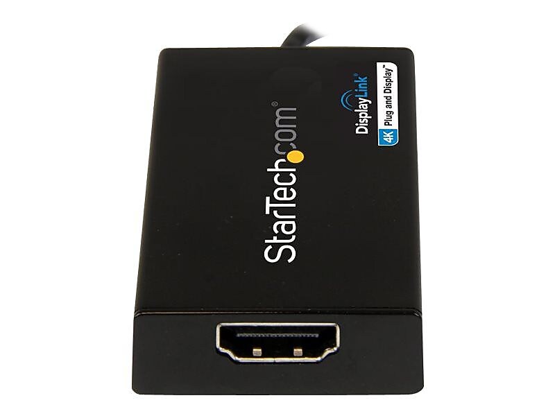 StarTech USB 3.0 To 4K HDMI External Multi Monitor Video Graphics Adapter, Black