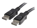 StarTech 50' DisplayPort® Audio Video Cable With Latches M/M, Black