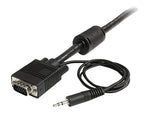 Startech® 15' Coax High Resolution HD15 VGA Male/Male Monitor Cable With Audio