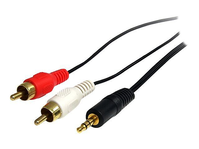 StarTech 3 ft Stereo Audio Cable - 3.5mm Male to 2x RCA Male