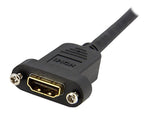 Startech® 3' Standard Female/Male HDMI Cable For Panel Mount, Black34