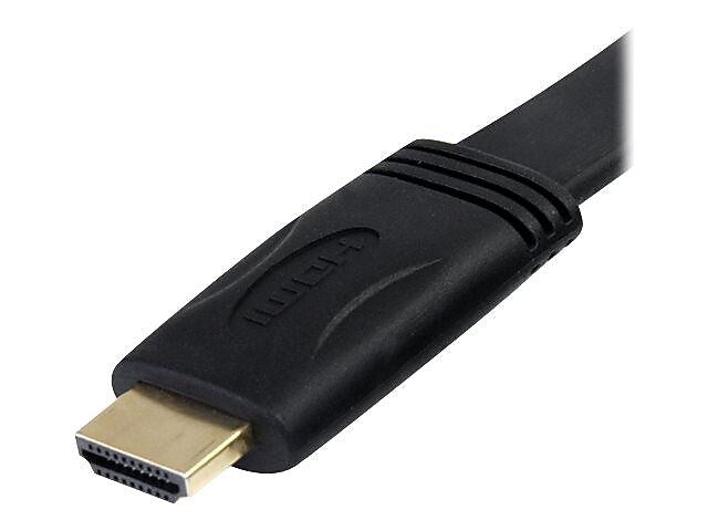 StarTech.com 25' Flat HDMI Cable, Black (HDMIMM25FL)