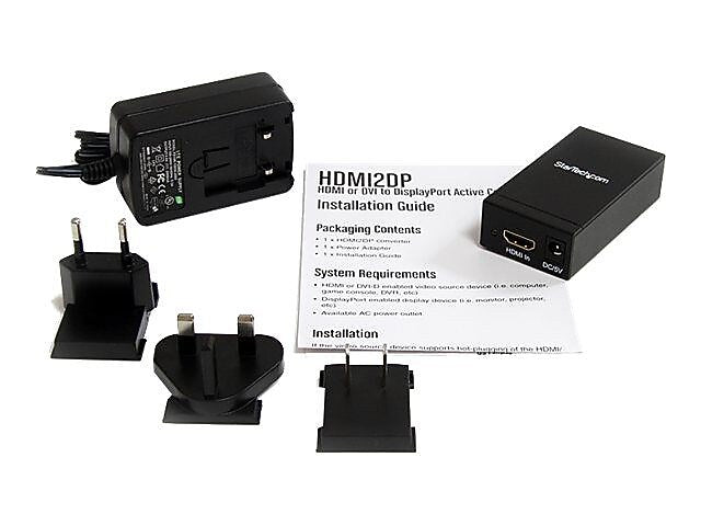StarTech HDMI/DVI To DisplayPort Female Active Converter, Black (HDMI2DP)