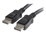 StarTech 25' DisplayPort® Audio Video Cable With Latches M/M, Black