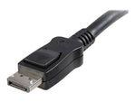 StarTech 25' DisplayPort® Audio Video Cable With Latches M/M, Black