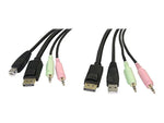 StarTech 6' Other to USB A/3.5mm/Display Port Audio Cable, Male to Male, Black (DP4N1USB6)