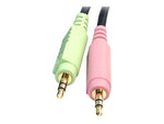 StarTech 6' Other to USB A/3.5mm/Display Port Audio Cable, Male to Male, Black (DP4N1USB6)