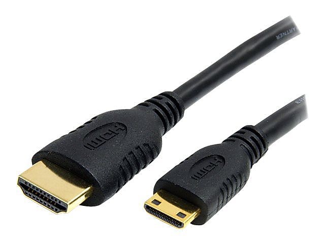 StarTech 6' HDMI male to mini HDMI male black cable
