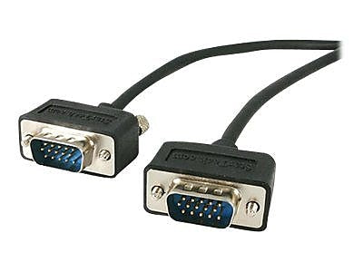 Startech® 10' Thin Coax High Resolution HD15 Male/Male VGA Monitor Cable, Black