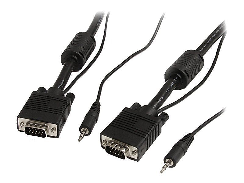 StarTech 25' Coax High Resolution HD15 VGA Male/Male Monitor Cable With Audio