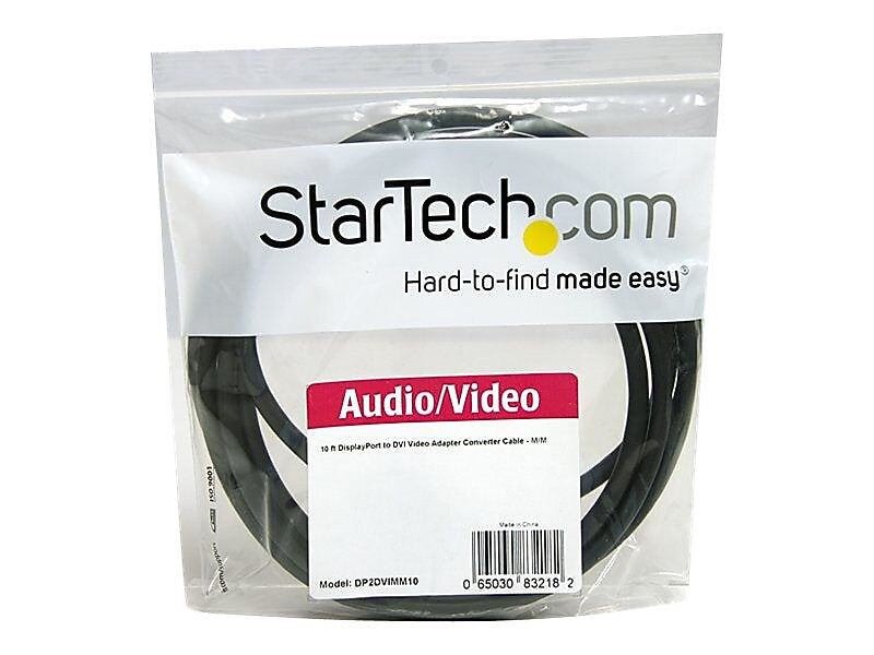 StarTech 10' DisplayPort To DVI Male/Male Video Adapter Converter Cable