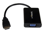 StarTech HDMI To VGA Video Adapter Converter With Audio, Black