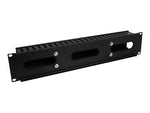 StarTech Steel 2U Horizontal Finger Duct Rack Cable Management Panel, Black