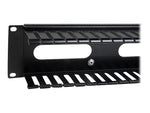 StarTech Steel 2U Horizontal Finger Duct Rack Cable Management Panel, Black