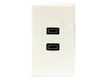 4XEM 2-Outlet Female HDMI Wall Plate, White