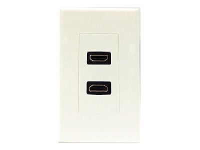 4XEM 2-Outlet Female HDMI Wall Plate, White