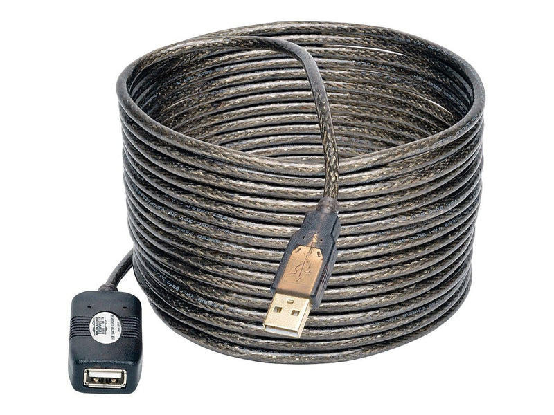 Tripp Lite 16' USB 2.0 A Male To A Female Active Extension Cable, Black