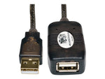 Tripp Lite 16' USB 2.0 A Male To A Female Active Extension Cable, Black