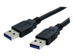 StarTech® 6' Superspeed USB 3.0 Type A Male To Type A Male Cable, Black