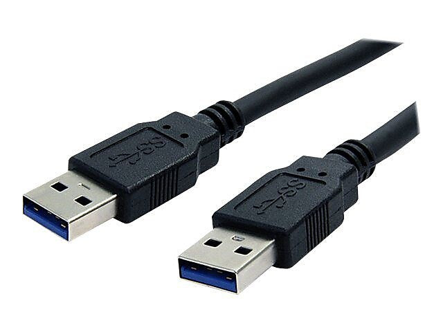 StarTech® 6' Superspeed USB 3.0 Type A Male To Type A Male Cable, Black