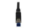 Startech® 3.3' SuperSpeed Type A Male To Type B Male USB 3.0 Cable, Black