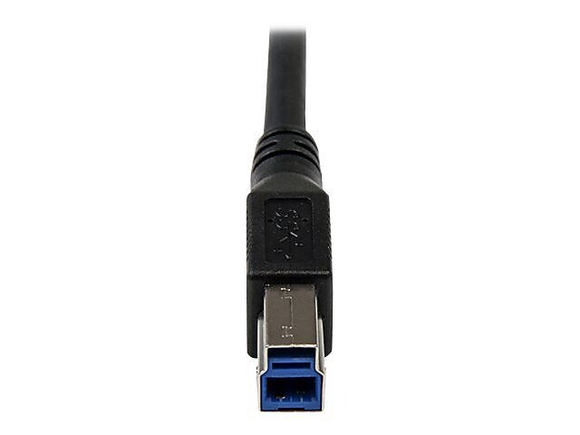 Startech® 3.3' SuperSpeed Type A Male To Type B Male USB 3.0 Cable, Black