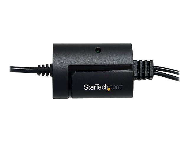 StarTech 6' USB 2.0 2-Port FTDI Type A Male To DB9 Male RS232 Serial Adapter Cable, Black
