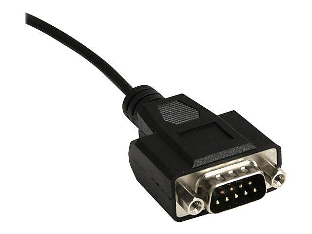 StarTech 6' USB 2.0 2-Port FTDI Type A Male To DB9 Male RS232 Serial Adapter Cable, Black