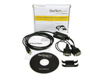 StarTech 6' USB 2.0 2-Port FTDI Type A Male To DB9 Male RS232 Serial Adapter Cable, Black