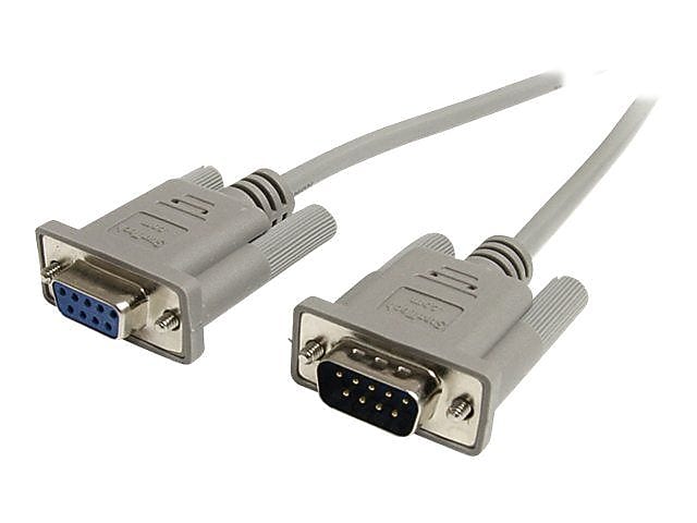 Startech® 25' DB9 Male To DB-9 Female Straight Through Serial Network Cable, Gray