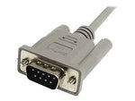 Startech® 25' DB9 Male To DB-9 Female Straight Through Serial Network Cable, Gray