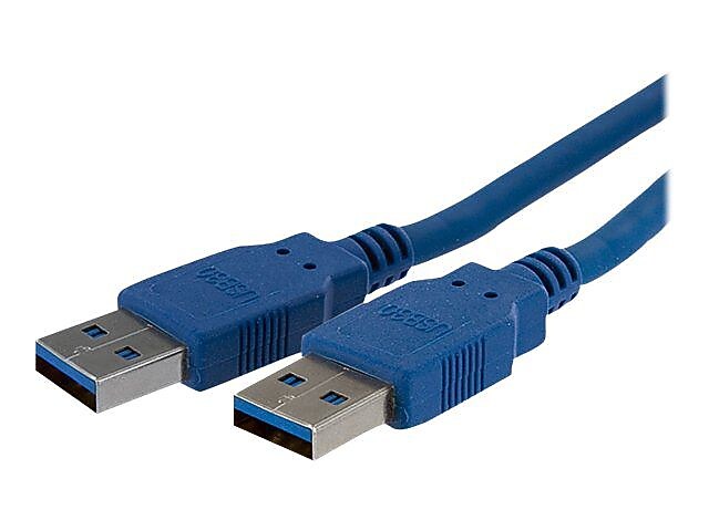 Startech® 6' 6 ft SuperSpeed A To A USB 3.0 Cable, Blue