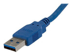 Startech® 6' 6 ft SuperSpeed A To A USB 3.0 Cable, Blue