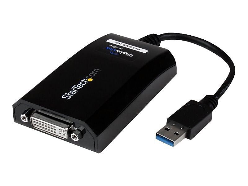 Startech® USB 3.0 To DVI/VGA Extended Video Card Multi Monitor Adapter, Black