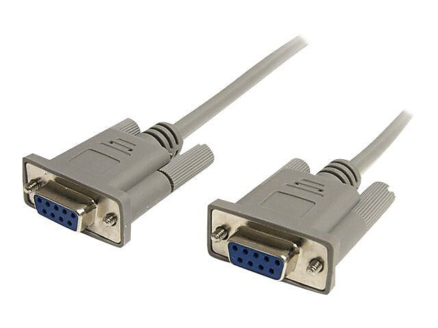 StarTech® 25' DB9 Null Modem Data Transfer Cable, Gray48
