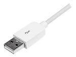 StarTech 4 Pin USB Cable for All iPhones, White (USBLT3MW)