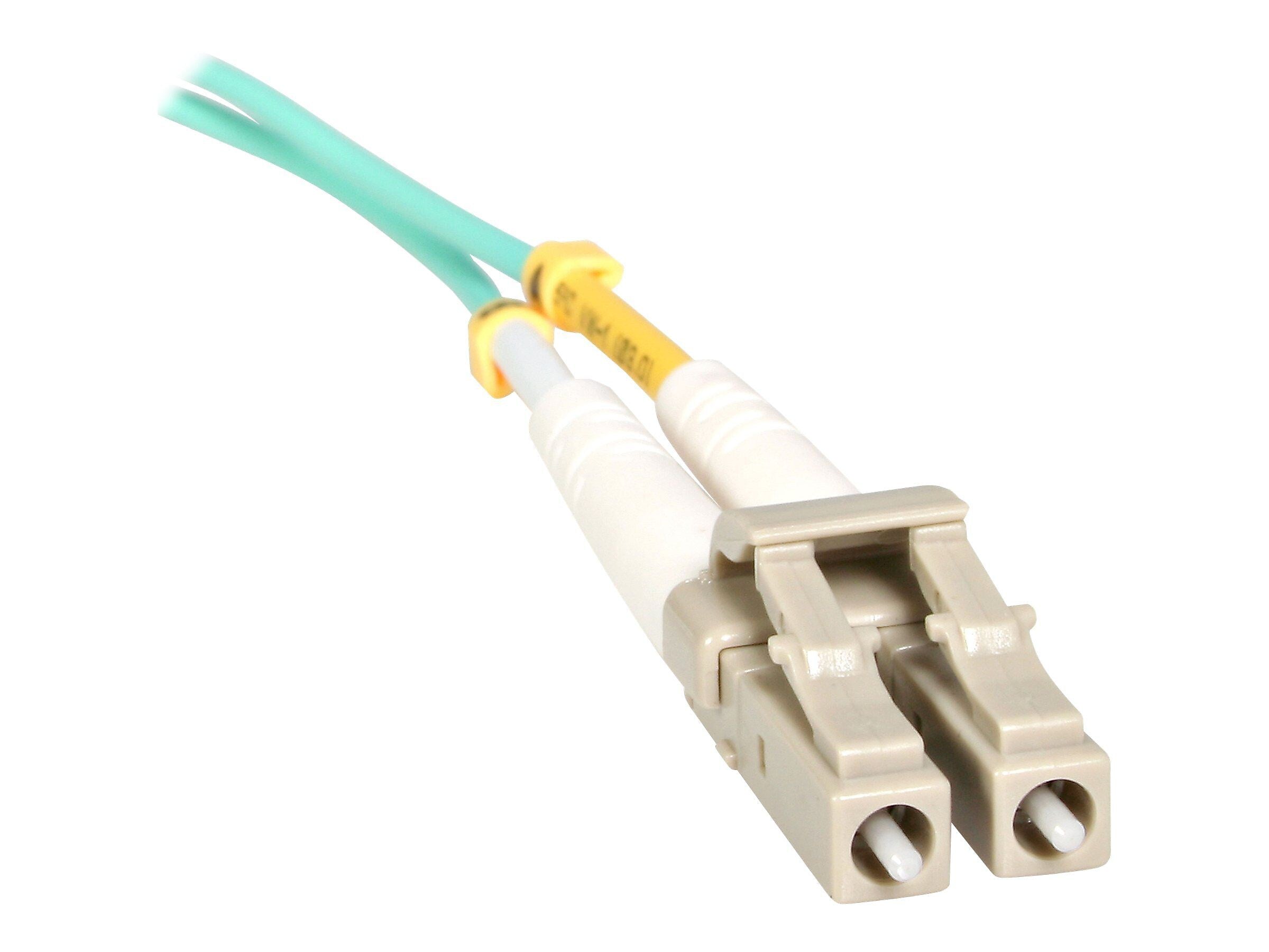Startech® 3.28' LC To LC Multimode 50/125 Duplex LSZH Fiber Patch Cable, Aqua