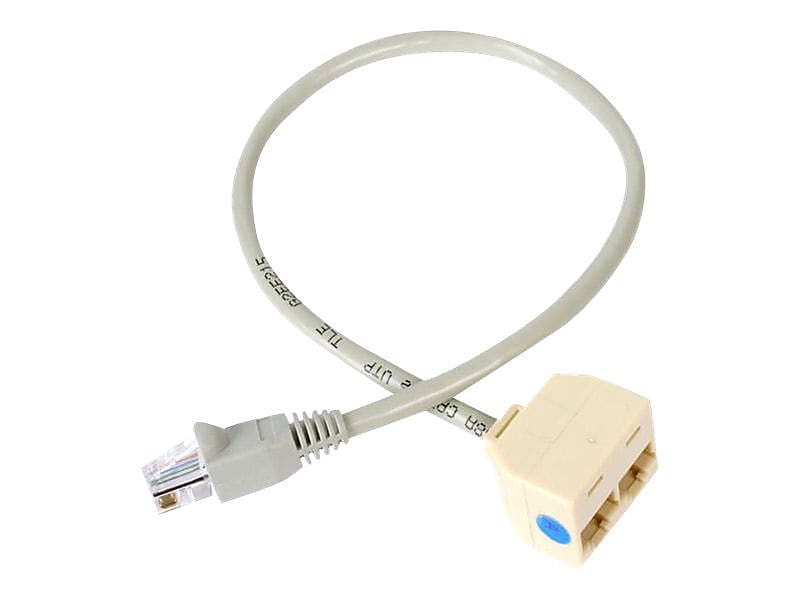 StarTech RJ45 to RJ45 Audio/Video Splitter, Female to Male, Gray (1106853)