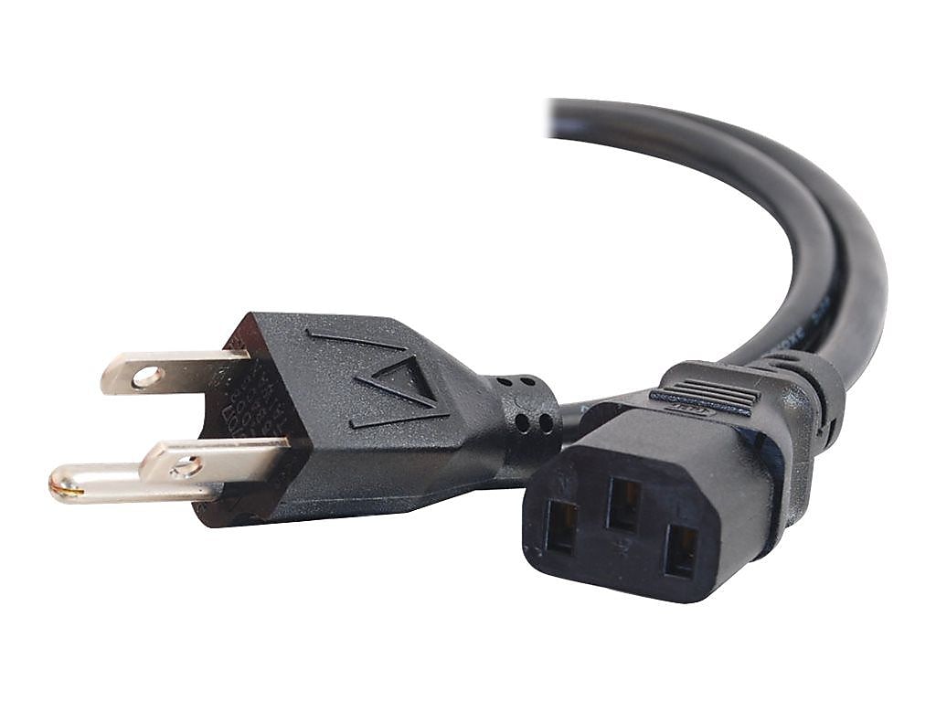 C2G® 25' NEMA 5-15P to IEC320C13 Universal Power Cord, Black