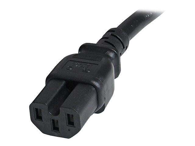 Startech® 3' IEC 60320 C14 To IEC 60320 C15 Computer Power Cord, Black