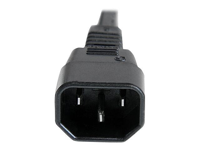 Startech® 3' IEC 60320 C14 To IEC 60320 C15 Computer Power Cord, Black