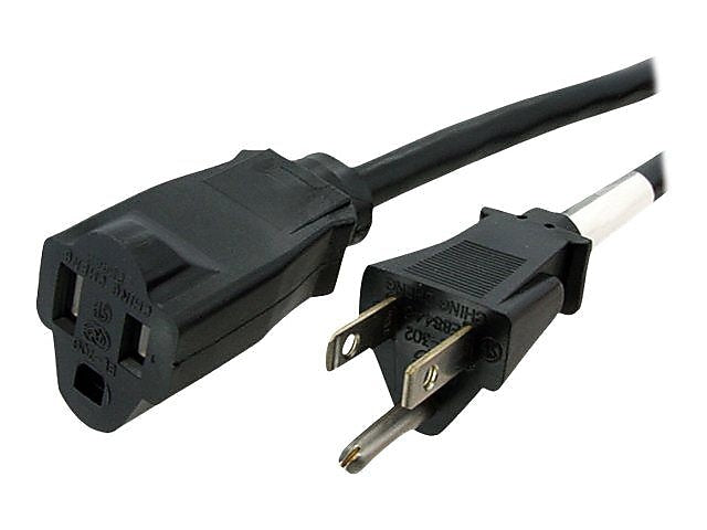 StarTech 6' Extension Cord, 14 AWG, Black (PAC101146)