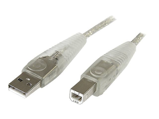 Startech® 15' A To B USB 2.0 Cable, Transparent