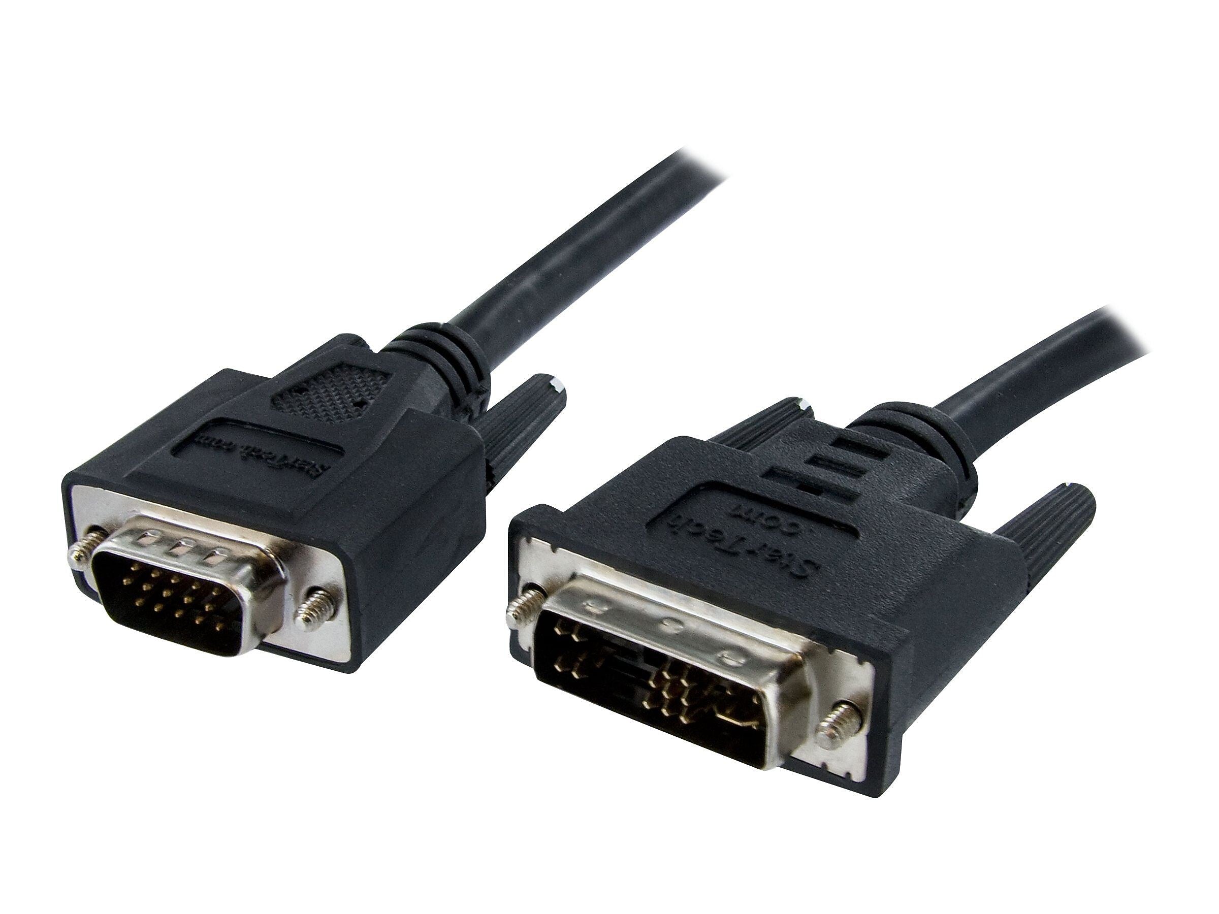 Startech® 6' High Resolution DVI To VGA Male/Male Display Monitor Cable, Black