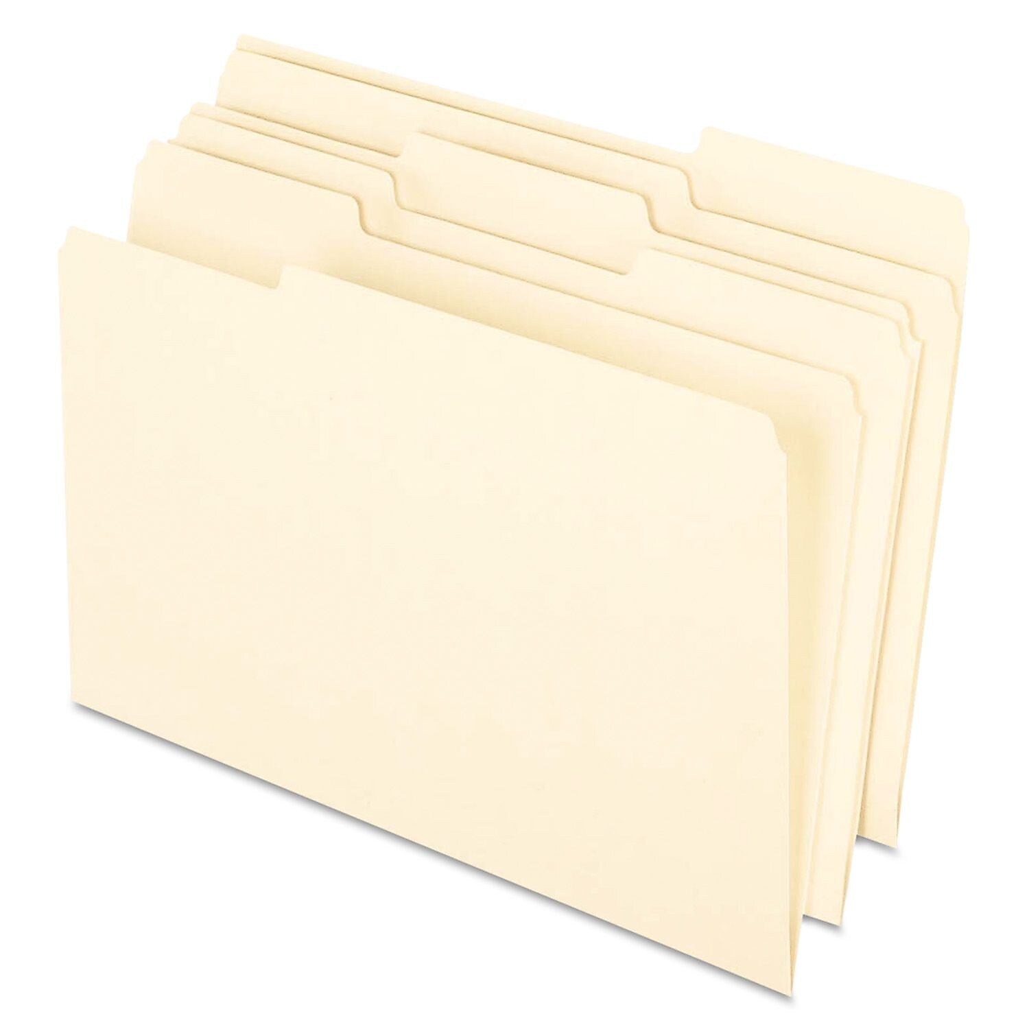 Pendaflex EarthWise Recycled File Folder, 1/3-Cut Tab, Assorted, Legal Size, Assorted Colors, 100/Box (76520)