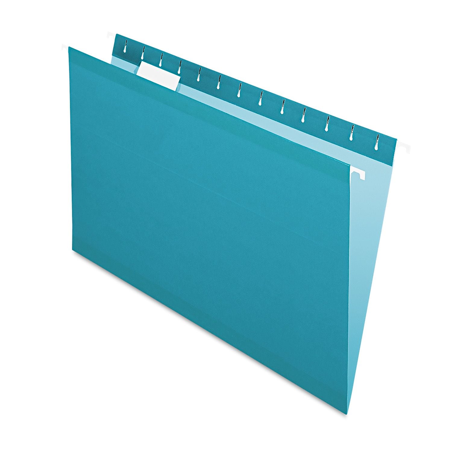 Pendaflex Reinforced Recycled Hanging File Folder, 5-Tab Tab, Legal Size, Teal, 25/Box (PFX 4153 1/5 TEA)